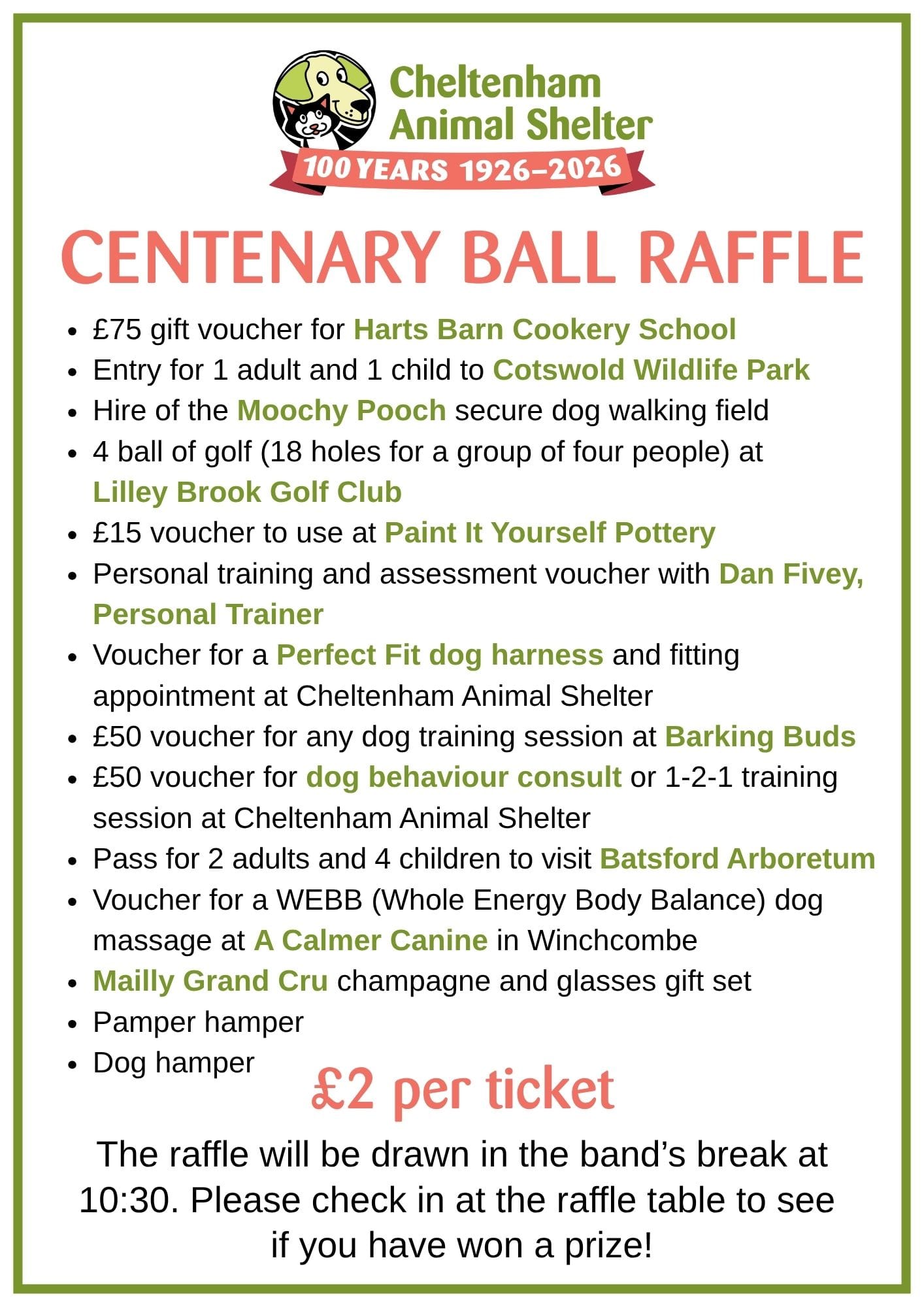 Ball raffle prize list FINAL
